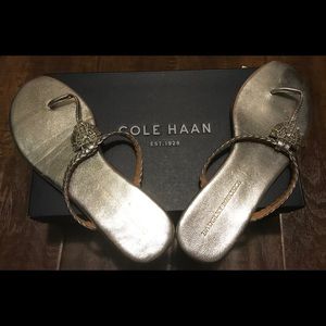 Cole Hann sandals with gemstone, worn twice
